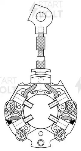 Узел щеточный стартера для а/м Haval H6 (14-) 1.5T (VBS 2718) VBS 2718 START VOLT
