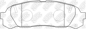 Колодки тормозные дисковые TOYOTA Crown GS151 98-01 PN1409 PN1409 NIBK