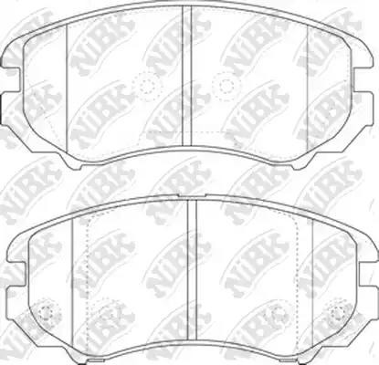 Колодки тормозные HYUNDAI Getz передние (4шт.) NIBK PN0377 NIBK