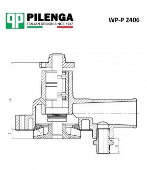 Помпа системы охлаждения дв.ЗМЗ-406 ГАЗ 3110, ГАЗ 3102, ГАЗ 2217 WP-P2406 WPP2406 PILENGA