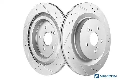 Задний тормозной диск Evolution с перфорацией и насечками, в покрытии GEOMET CBR3547 POWERSTOP