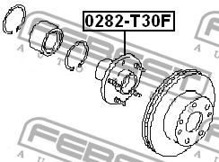 Ступица 0282-T30F 0282-T30F FEBEST