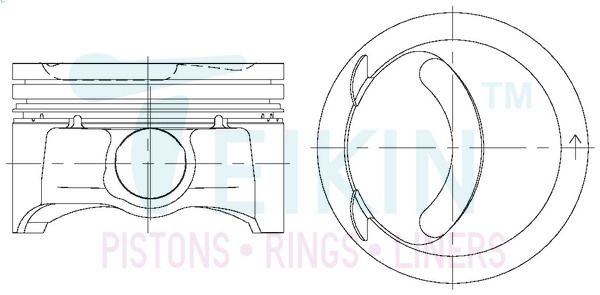 к-кт поршней! 0.50 (4 шт.)\ Mazda CX7/3 2.3 L3-VDT 06> 42221050 TEIKIN