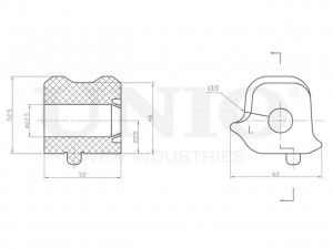 Втулка левая переднего стабилизатора RMP-10137 UNIO