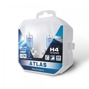 к-т ламп! галогенных ATLAS 5000К/PB H4 12V 60/55W, 2шт.\ A78908S AVS
