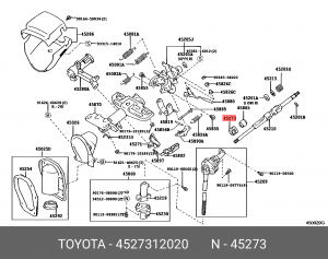 втулка рулевой рейки!\ Toyota 45273-12020 TOYOTA