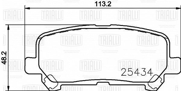 Колодки торм. Honda Pilot (08-) диск. зад. (PF 4035) PF4035 TRIALLI