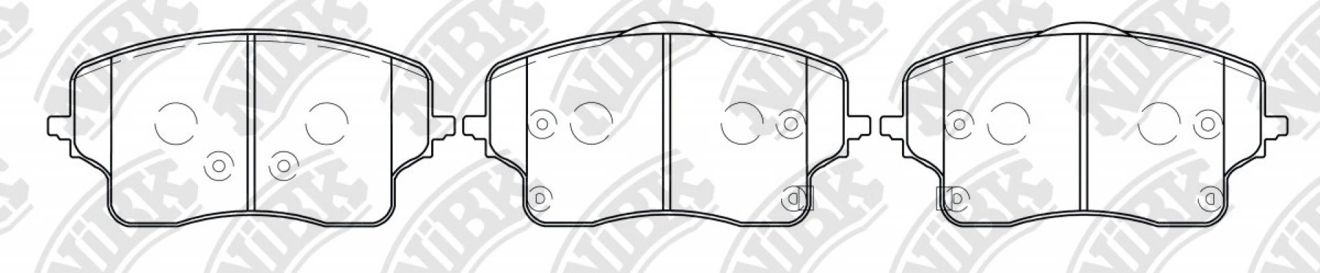 Колодки тормозные GEELY Monjaro передние (4шт.) NIBK PN8047S NIBK
