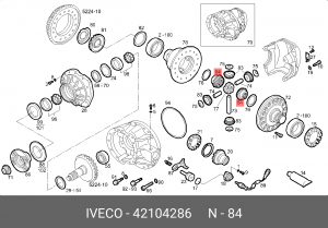 шестерня полуоси!\IVECO 42104286 IVECO