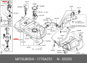 Фильтр топливный MITSUBISHI 1770A251 1770A251 MITSUBISHI