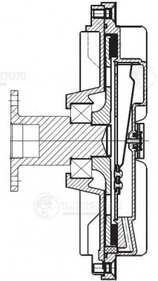 Муфта вязкост. без крыльч. для а/м Mitsubishi Pajero Sport II (08-)/L200 IV (06- LMC1148 LUZAR
