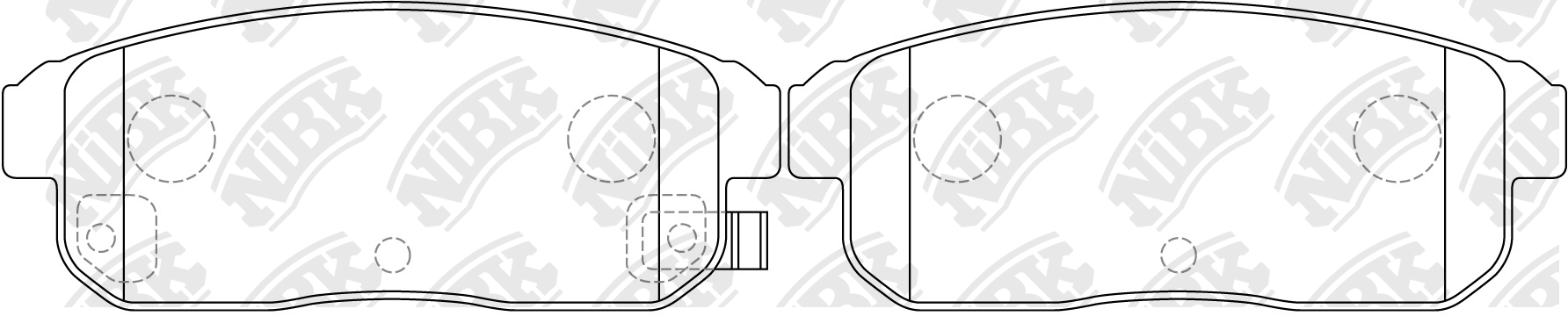 Колодки тормозные NISSAN Maxima QX (J32) (88-94) (2.5/3.0) задние (4шт.) NIBK PN2467 NIBK