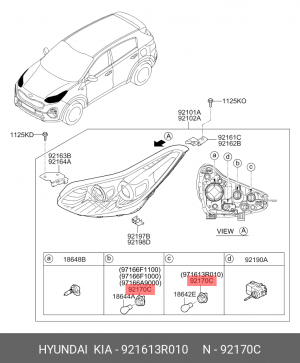 Патрон лампы HYUNDAI Santa Fe (13-) KIA Sorento (09-) указателя поворота OE 921613R010 HYUNDAI KIA