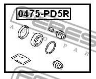 Ремкомплект задн суппорта MITSUBISHI GALANT E55A/E75A 1992-1996 0475-PD5R 0475-PD5R FEBEST