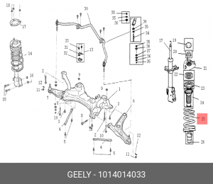 GEELY ПРУЖИНА ПОДВЕСКИ ПЕР 1014014033 GEELY