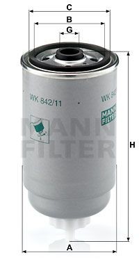 AUDI A4/A6/PASSAT B5/6 1.9TDI WK 842-11 MANN FILTER
