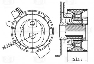 Ролик ГРМ Great Wall Hover H5 (11-) 2.0d (натяж.) (CM 6225) CM 6225 TRIALLI