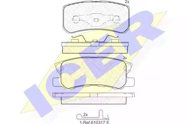 181375 колодки дисковые задние !\ Mitsubishi Pajero/Montero 1.8GDi/3.2Di/3.5GDi  181375 ICER