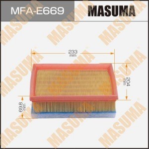 фильтр воздушный!\ BMW F20/F21/F30/F31 1.6/1.2D 10> MFA-E669 MASUMA