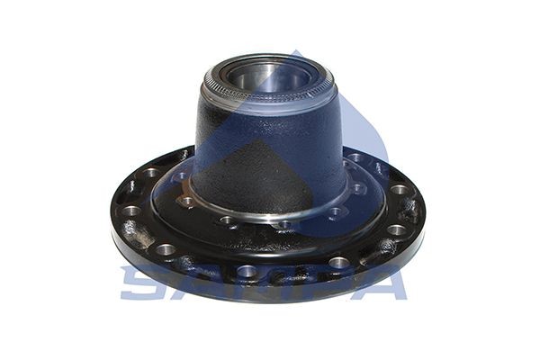 Ступица ось В9 c подшипниками и кольцом ABS, SAF 3307305602, 3307305601 075.223 SAMPA