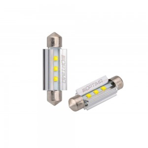 Лампа светодиодная 12V C5W SV8.5-8 42мм бокс (2шт.) OPTIMA OP-F-CAN-42 OPTIMA LIGHT
