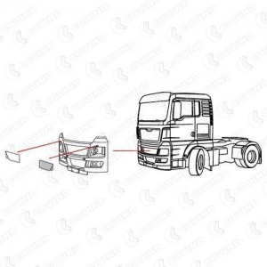 заглушка бампера !левая \MAN TG-S TGX99 COVIND