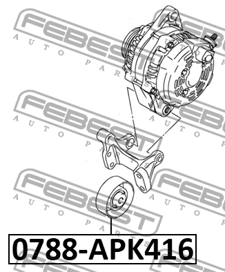 Ролик обводной SUZUKI VITARA 2014- 0788-APK416 0788-APK416 FEBEST