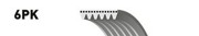 Поликлиновый ремень привода вспомогательных агрегатов Micro-V® 6-PK-1400 GATES
