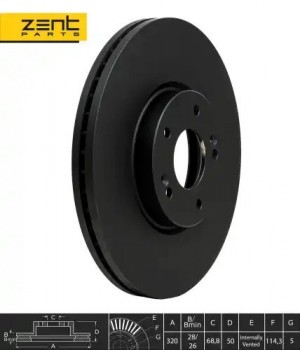 диск тормозной передний Z06016 ZENTPARTS