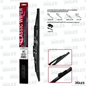 Щетка стеклоочистителя каркасная 350 мм (14 дюймов) (адаптеры HOOK 9x3/9x4) CWC1 CWC14AC MILES