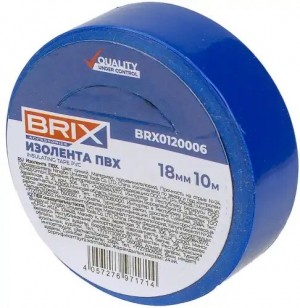 изолента! ПВХ, 18мм х 10м, синяя\ BRX0120006 BRIX