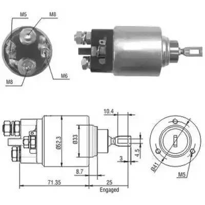Реле втягивающее BMW 3 (E36,E46),5 (E34,E39) MEAT&DORIA 46075 MEAT DORIA