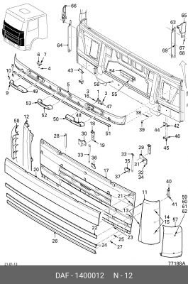 Угол правый DAF 105 1400012 DAF