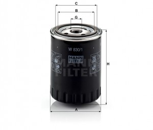 Фильтр масляный W830/1 W8301 MANN FILTER