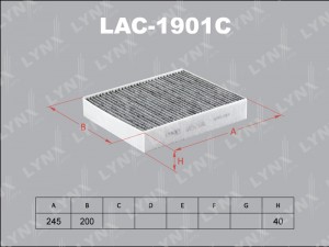фильтр салона! угольный\ BMW F20/F30 all 11> LAC-1901C LYNXAUTO