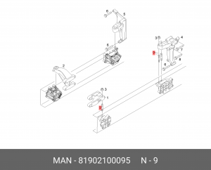 Установочный штифт M18X1,5X80MK-10.9-MAN 81902100095 MAN