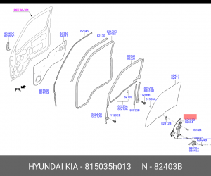 Стеклоподъемник HYUNDAI HD35,65,72,78 двери левой OE 815035H013 HYUNDAI KIA