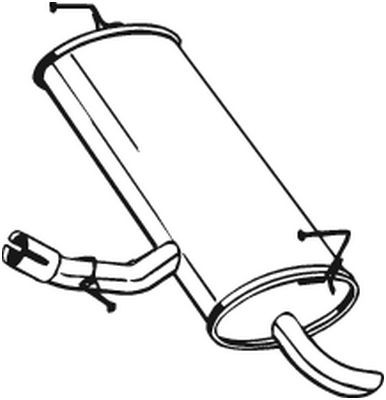 Глушитель NISSAN Qashqai задняя часть BOSAL 145-201 BOSAL