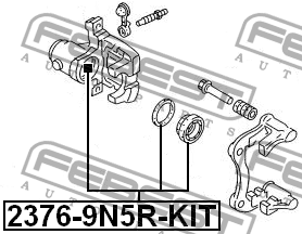 Поршень суппорта 2376-9N5R-KIT 2376-9N5R-KIT FEBEST