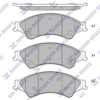 Колодки передние FORD RANGER 2011- SP1596 SP1596 SANGSIN