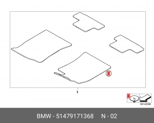 51479171368 Крепление 'липучка' с резьбой !D=62MM \BMW 1' E81, E82, E87, LCI, E8 51 47 9 171 368 BMW