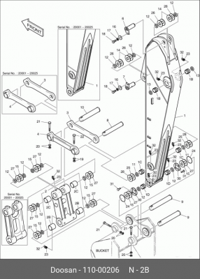 110-00206 Втулка 131004-00253, 131004-00001B, 110-00141, 2110-1376A, 110-00170 110-00206 DOOSAN