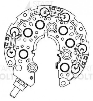 Мост диодный генератора для а/м Ford Focus II (04-) 2.0i (VDB 1080) VDB 1080 START VOLT