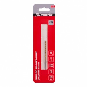 Сверло по металлу 3.2х65мм HSS Titanium MATRIX 717320 MATRIX