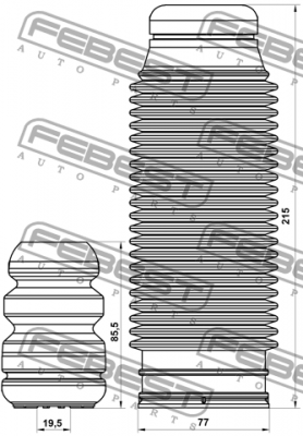 Комплект пылезащитный задний KIA SPORTAGE 04 2006- HYSHB-TUCR-KIT HYSHB-TUCR-KIT FEBEST