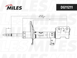 Амортизатор Toyota premio/allion 01- пер.левыйгаз. DG11211 DG11211 MILES