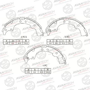 Колодки тормозные барабанные AVANTECH AVS0105 AVANTECH