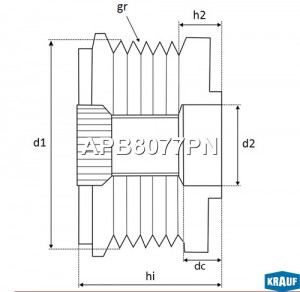 шкив ген.!\Fiat Ducato,Peugeot Boxer 3.0HDi 06> APB8077PN KRAUF