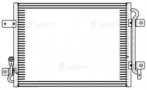 Радиатор кондиц. для ам Fiat Albea (02-) 1.4i (LRAC 1662) LRAC 1662 LUZAR