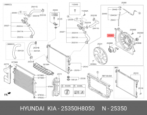 KIA RIO (2017>) 25350H8050 HYUNDAI KIA